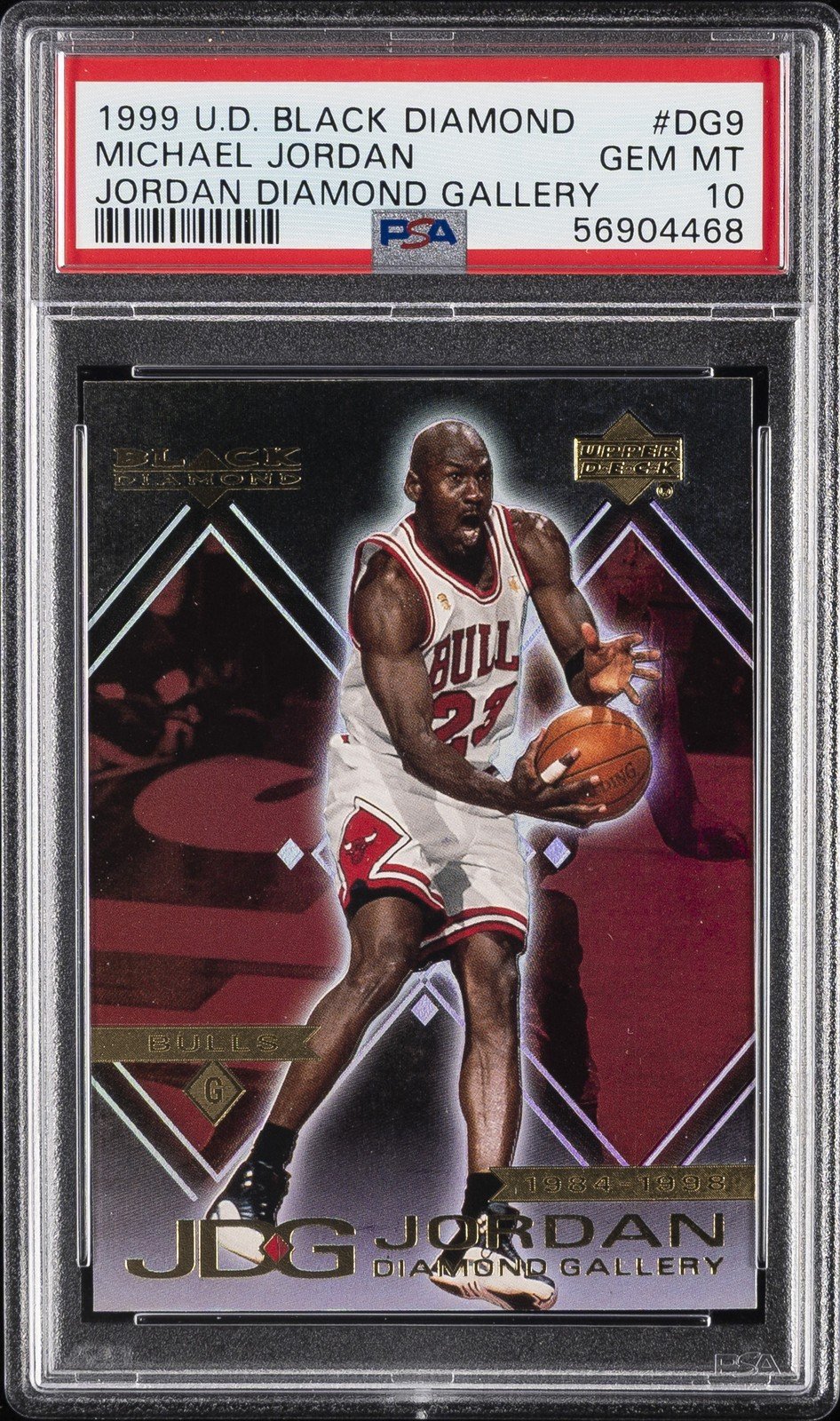 1999 UPPER DECK BLACK DIAMOND JORDAN DIAMOND GALLERY #DG9 MICHAEL JORDAN PSA 10