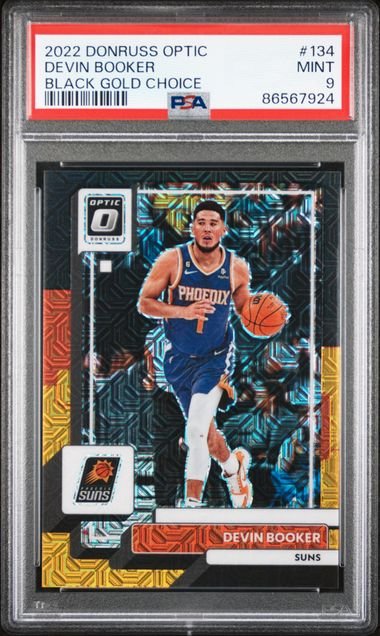 2022 Panini Donruss Optic Devin Booker [Choice Black Gold] #134
