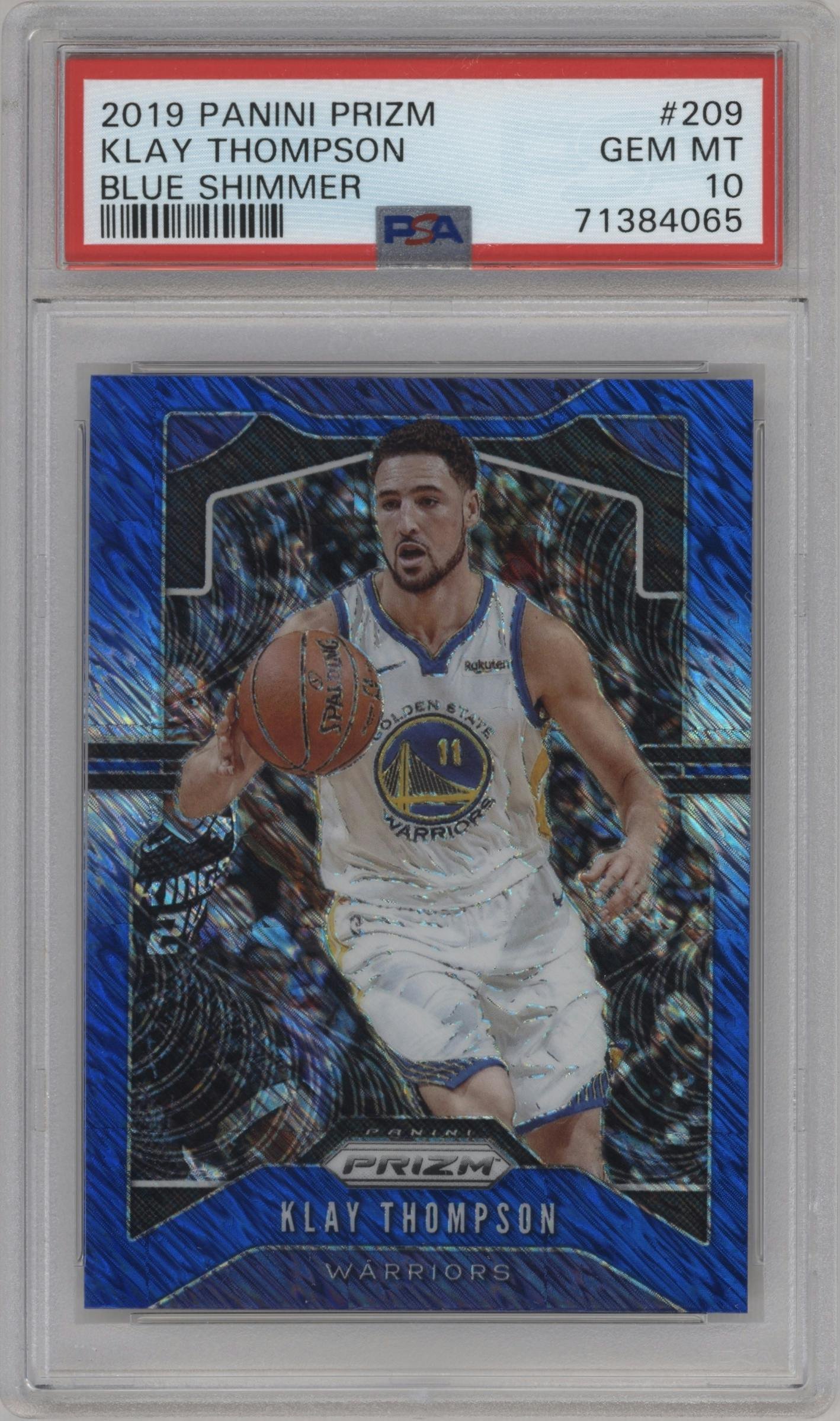 2019 Panini Prizm Klay Thompson [Blue Shimmer Prizm] #209