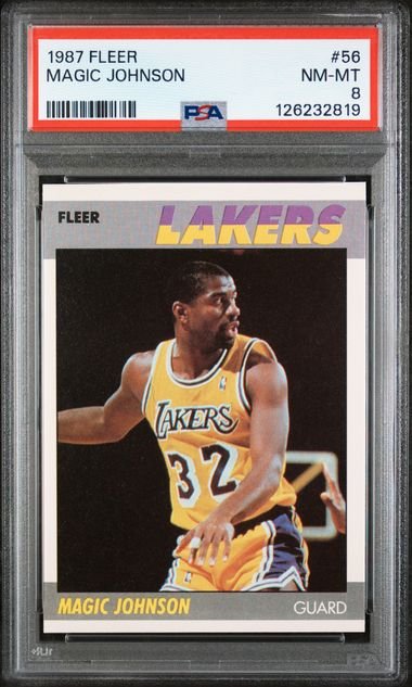 1987 Fleer Magic Johnson #56
