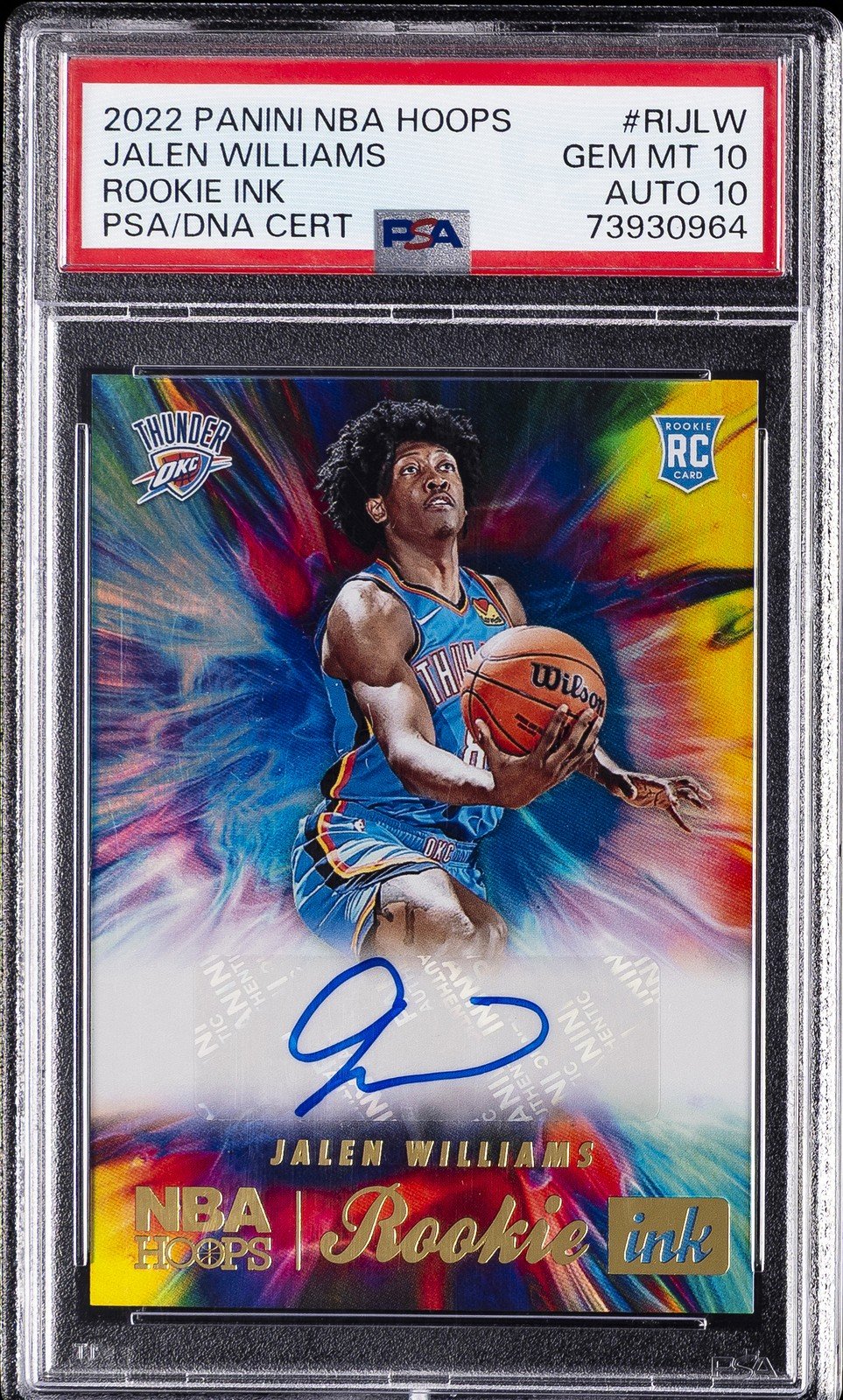 2022 Panini Hoops Rookie Ink Autographs Jalen Williams [Red] #RI-JLW