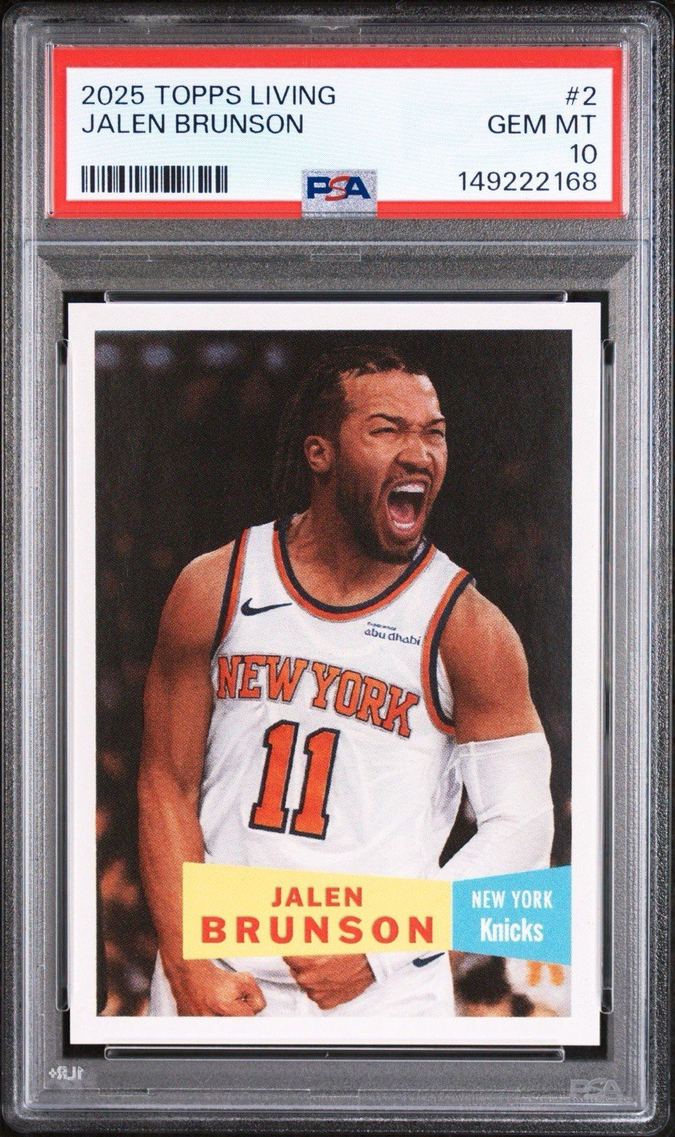 2025 Topps NBA Living Set #2 Jalen Brunson PSA 10 GEM MINT New York Knicks